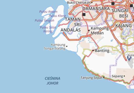 Karte Stadtplan Kampung Sungai Sialang