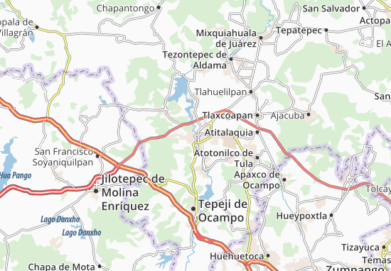 Karte Stadtplan Tula de Allende