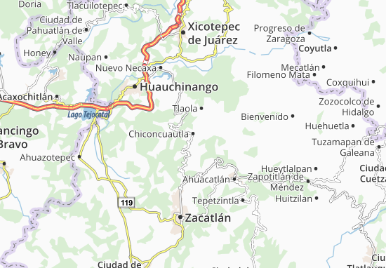Kaart Plattegrond Chiconcuautla