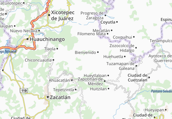 Carte-Plan San Felipe Tepatlán