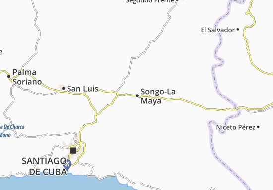 Karte Stadtplan Songo-La Maya