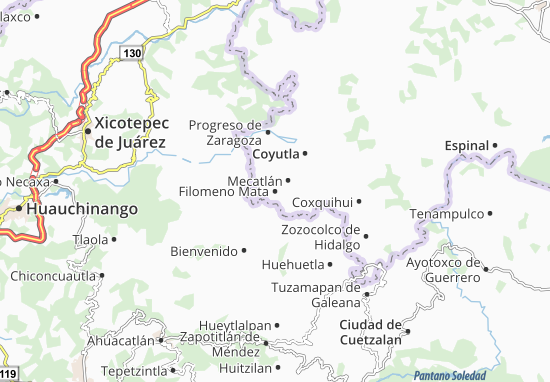 Karte Stadtplan Filomeno Mata