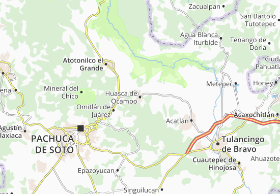 Carte-Plan Huasca de Ocampo