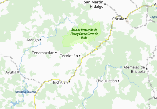 Karte Stadtplan Tecolotlán