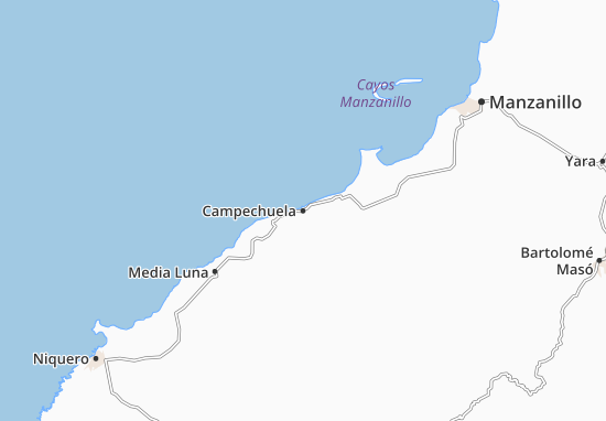 Kaart Plattegrond Campechuela