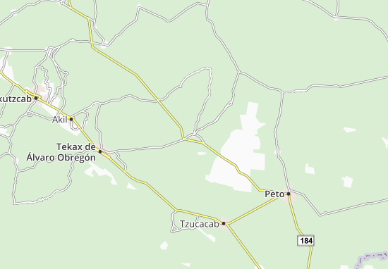 Kaart Plattegrond Tixmehuac
