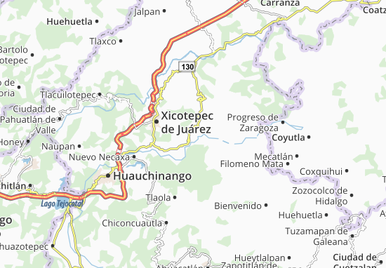 Mapa Zihuateutla