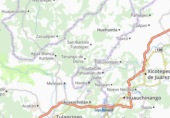 Karte Stadtplan Tenango de Doria
