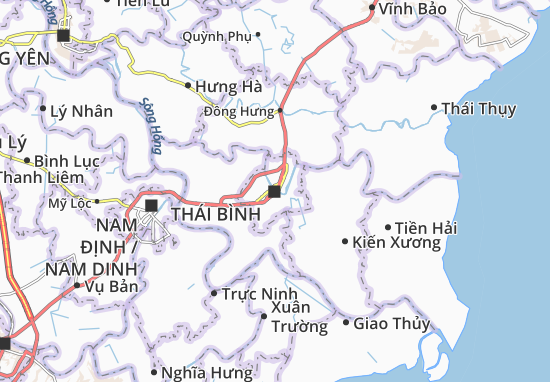 Mapa Thái Bình