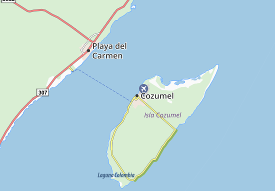 Mapa MICHELIN Cozumel - plano Cozumel - ViaMichelin