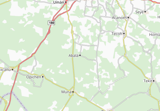 Karte Stadtplan Abalá