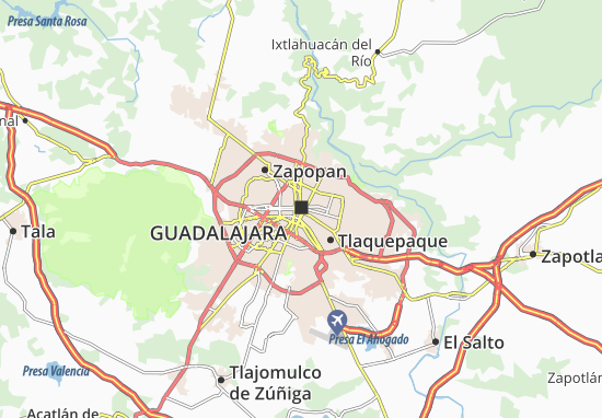 Kaart Plattegrond Guadalajara