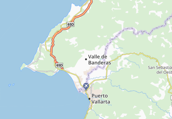 Karte Stadtplan Valle de Banderas