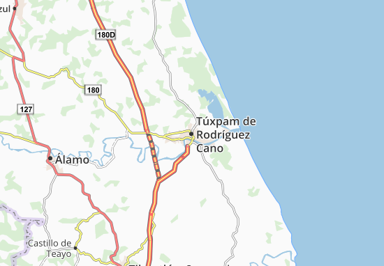 Kaart Plattegrond Túxpam de Rodríguez Cano