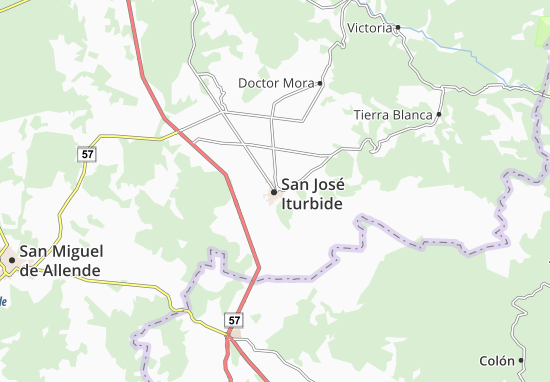 Kaart Plattegrond San José Iturbide