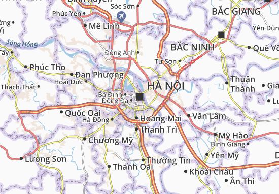 Kaart Michelin Ha Nội Plattegrond Ha Nội Viamichelin