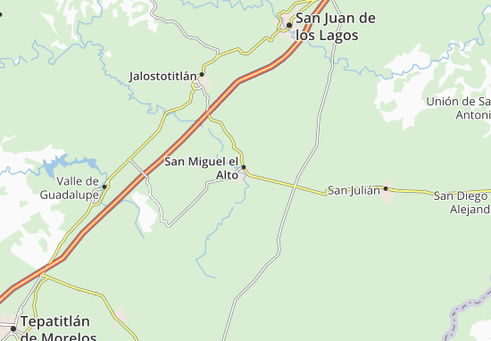 Karte Stadtplan San Miguel el Alto