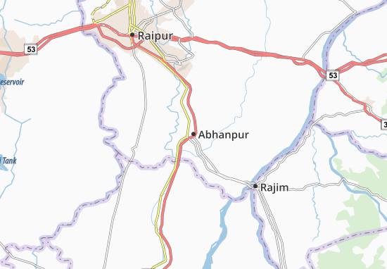 Kaart Plattegrond Abhanpur