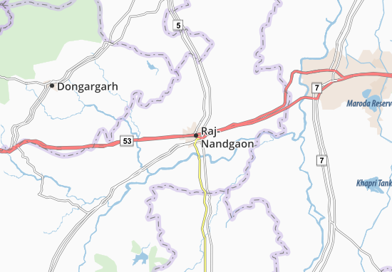 Karte Stadtplan Raj-Nandgaon