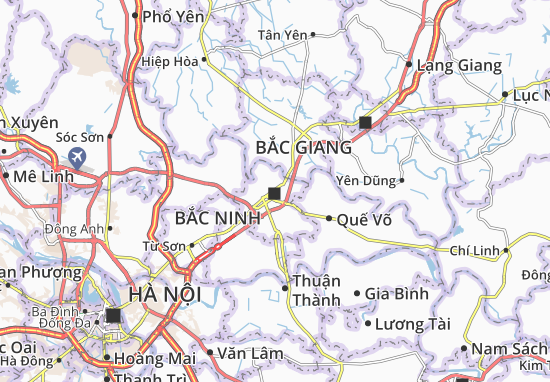 Mapa Bắc Ninh