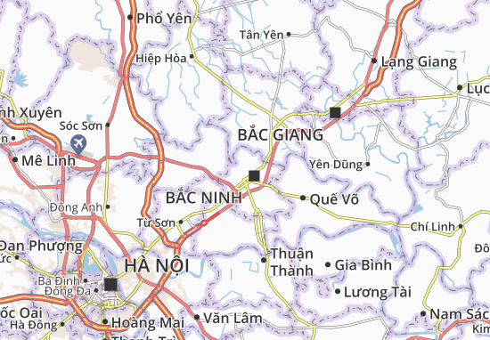 Karte Stadtplan Kinh Bắc