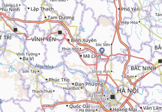 Kaart Plattegrond Mê Linh