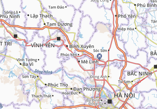 Karte Stadtplan Phúc Yên