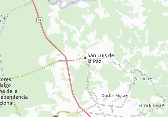 Kaart Plattegrond San Luis de la Paz