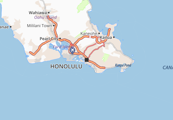 Mapa Honolulu