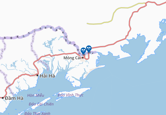 Karte Stadtplan Móng Cái