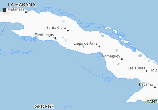 carte cuba Map of Cuba   Michelin Cuba map   ViaMichelin