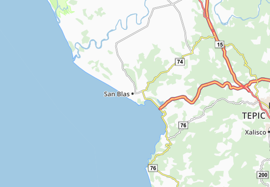 Kaart Plattegrond San Blas