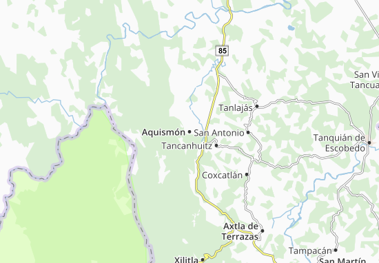 Aquismón Map