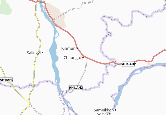 Karte Stadtplan Chaung-u