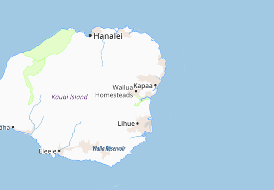 Mapa Wailua Homesteads