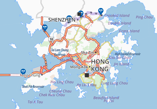 Mapa Tsuen Wan