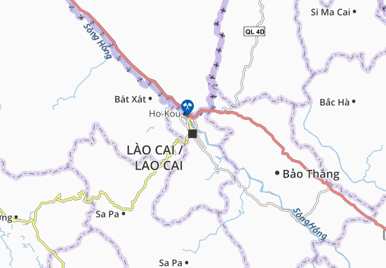 Kaart Plattegrond Lào Cai