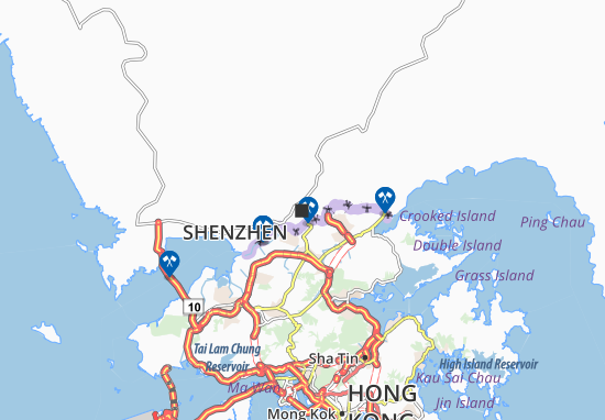Mapa Shenzhen