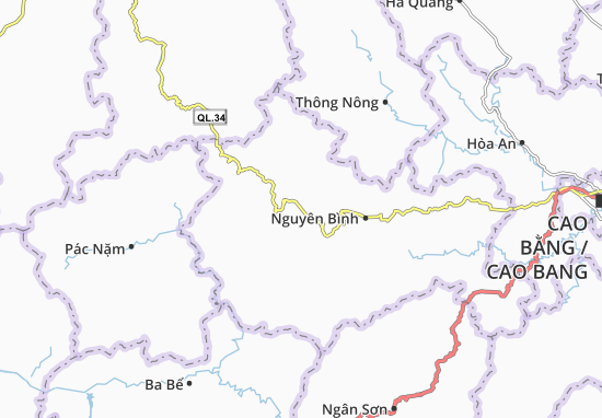 Karte Stadtplan Tĩnh Túc