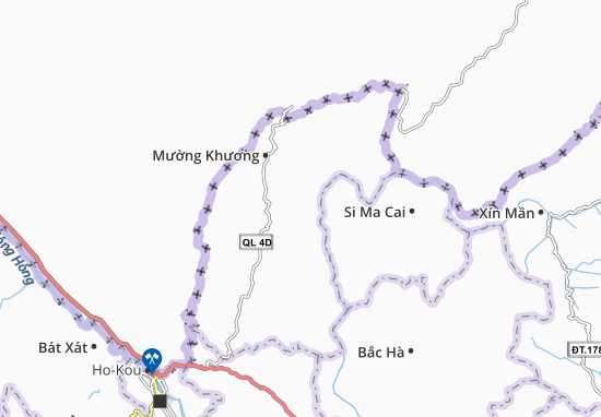Karte Stadtplan Lùng Khấu Nhin