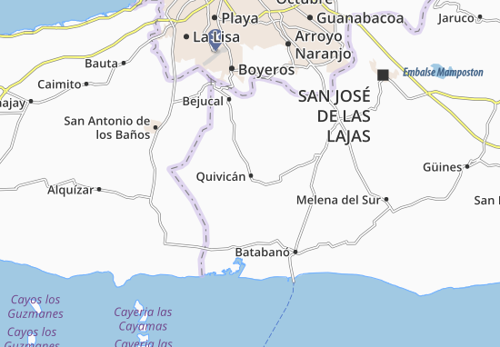 Kaart Plattegrond Quivicán