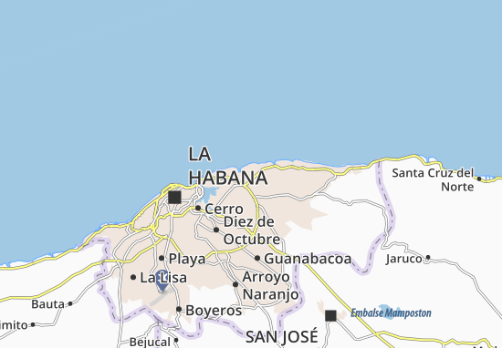Mapa La Habana del Este