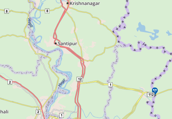 Karte Stadtplan Ranaghat