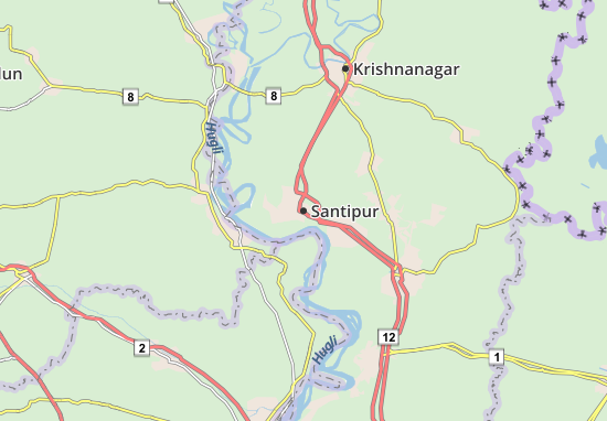 Carte-Plan Santipur