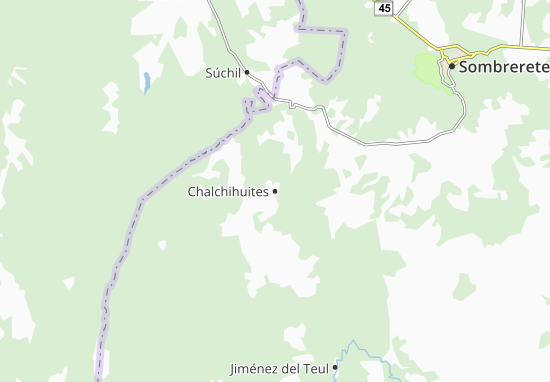 Mapa Chalchihuites