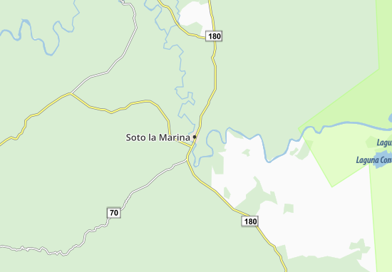 Kaart Plattegrond Soto la Marina
