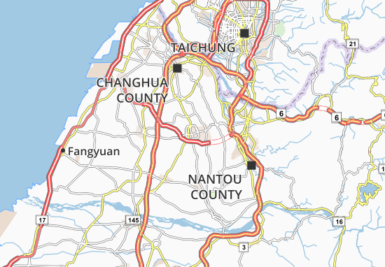 Karte Stadtplan Yuanlin