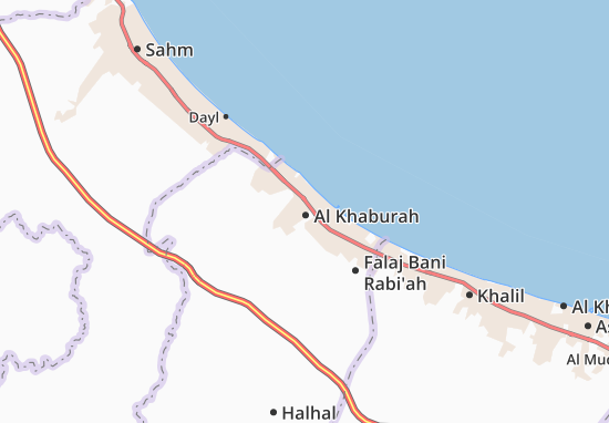 Karte Stadtplan Al Khaburah