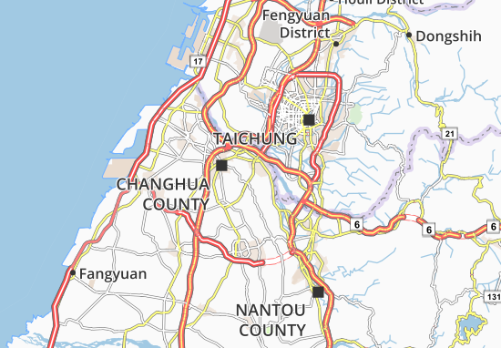 Karte Stadtplan Jhongliao
