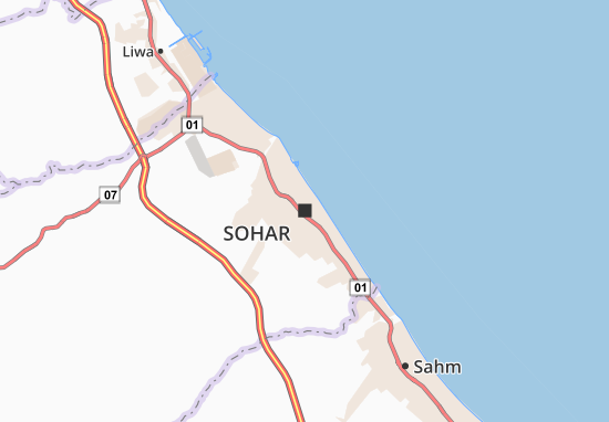 Karte Stadtplan Sohar